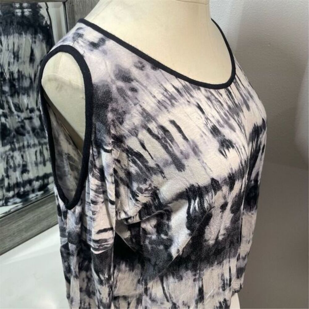 Gemstone Plus Size 3XL Tie-Dye Multicolor Sleeveless  open shoulder casual